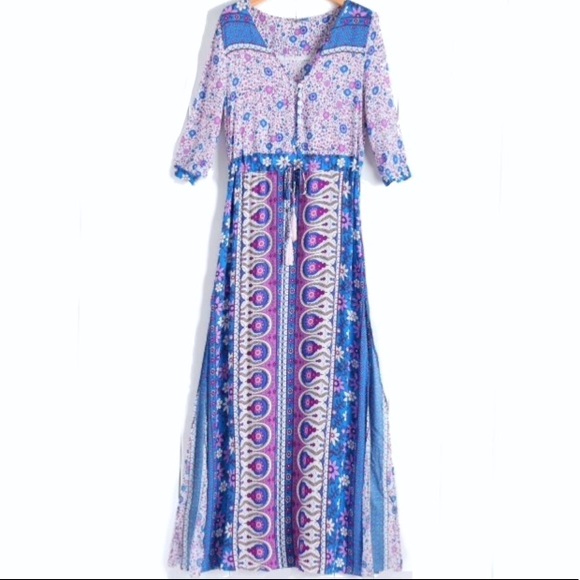 Lavender Maxi DRESS Boho Blossom Sundancer Purple - Picture 3 of 3